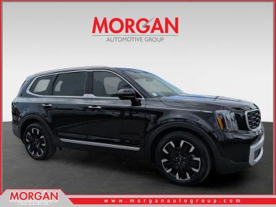 2025 Kia Telluride SX in Black — front three-quarter view