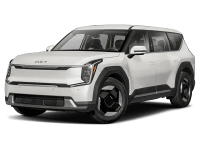 2026 Kia EV9 Light Long Range in White — front three-quarter view