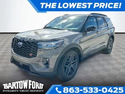 2026 Ford Explorer ST in Gray — front three-quarter view