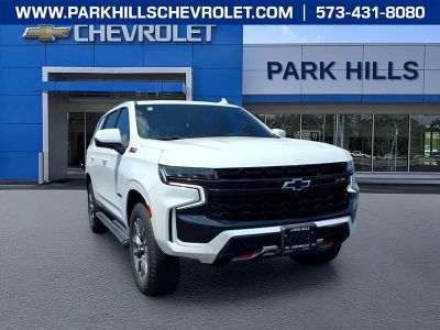 2024 Chevrolet Tahoe Z71 in Summit White — front three-quarter view