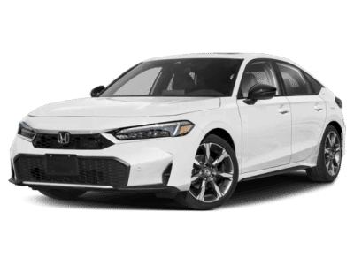 2026 Honda Civic Hybrid Sport Touring in Silver — front three-quarter view