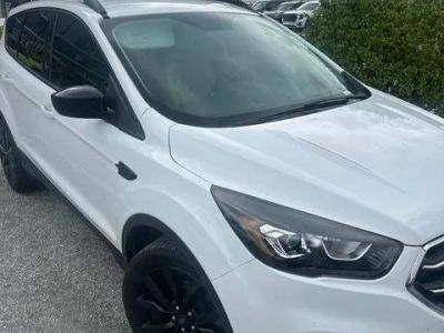 2018 Ford Escape SEL in Oxford White — front three-quarter view