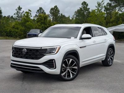 2024 Volkswagen Atlas Cross Sport 2.0T SEL Premium R-Line in White — front three-quarter view