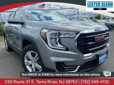 2023 GMC Terrain SLE in Sterling Metallic — front three-quarter view