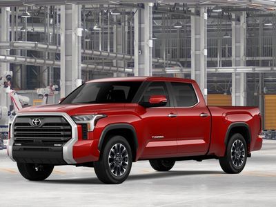 2026 Toyota Tundra Limited in Supersonic Red — front three-quarter view