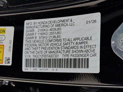 2026 Honda Accord Hybrid — photo 34 view
