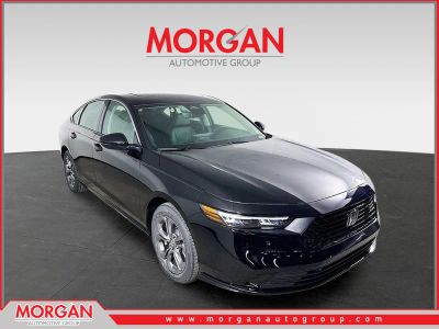2026 Honda Accord Hybrid EX-L in Crystal Black Pearl — front three-quarter view