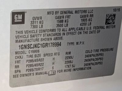 2016 Chevrolet Suburban — photo 24 view