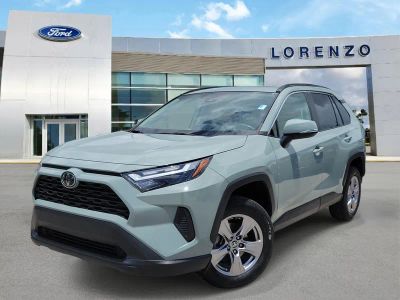 2022 Toyota RAV4 XLE in Lunar Rock — front three-quarter view