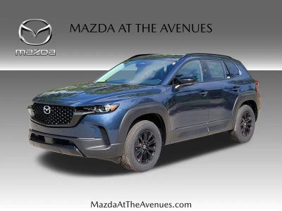 2026 Mazda CX-50 Hybrid Premium in Blue — front three-quarter view