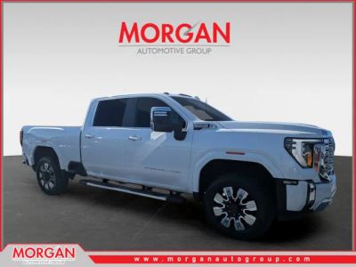 2025 GMC Sierra 3500HD Denali in White — front three-quarter view