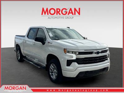 2023 Chevrolet Silverado 1500 RST in Summit White — front three-quarter view