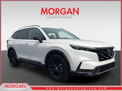 2026 Honda CR-V Hybrid Sport-L in Platinum White Pearl — front three-quarter view