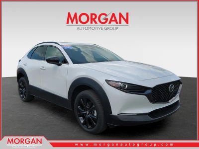 2025 Mazda CX-30 2.5 Turbo Premium Package in White — front three-quarter view
