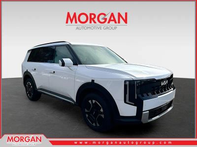 2027 Kia Telluride Hybrid EX in White — front three-quarter view
