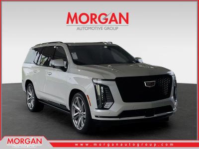 2025 Cadillac Escalade 4WD Sport in Crystal White Tricoat — front three-quarter view