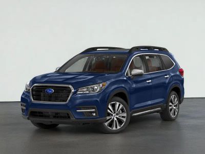 2020 Subaru ASCENT TOURING in Abyss Blue Pearl — front three-quarter view