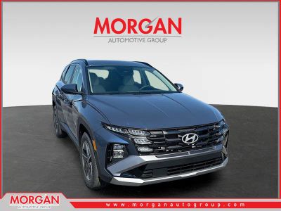 2026 Hyundai TUCSON SEL in Atlantis Blue — front three-quarter view