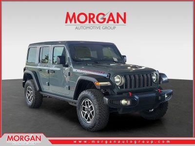 2026 Jeep Wrangler Rubicon in Anvil Clearcoat — front three-quarter view