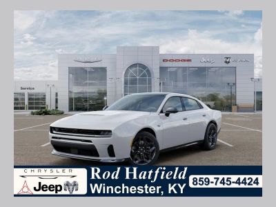 2026 Dodge Charger CHARGER R/T PLUS 4-DOOR AWD in White Knuckle Exterior Paint — front three-quarter view