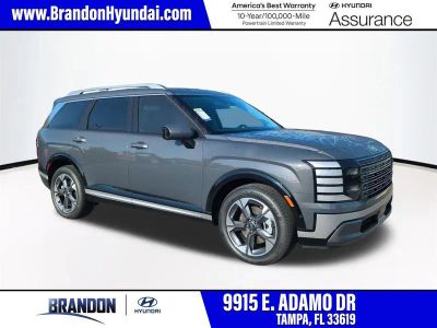 2026 Hyundai PALISADE HYBRID Limited in Gray — front three-quarter view