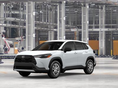 2026 Toyota Corolla Cross L in Wind Chill Pearl — front three-quarter view