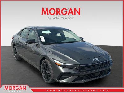 2026 Hyundai ELANTRA SEL Sport Premium in Amazon Gray — front three-quarter view