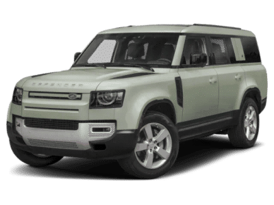 2024 Land Rover Defender X-Dynamic SE in Pangea Green Metallic — front three-quarter view