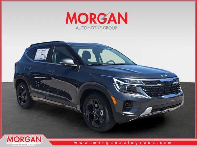 2026 Kia Seltos EX in Gravity Gray — front three-quarter view