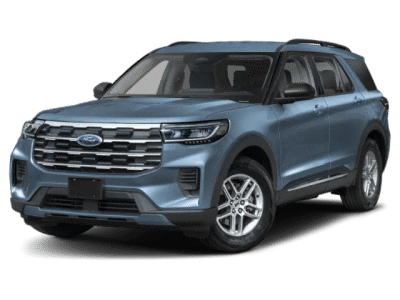 2026 Ford Explorer Active in Blue — front three-quarter view