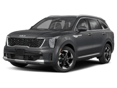 2026 Kia Sorento Hybrid EX in Gray — front three-quarter view
