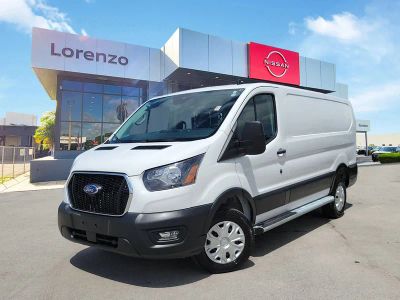 2025 Ford Transit Cargo Van T-250 130" Low Rf 9070 GVWR RWD in Oxford White — front three-quarter view