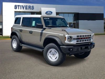 2026 Ford Bronco Heritage Edition in Marsh Gray — front three-quarter view
