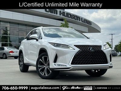 2022 Lexus RX 350 L/CERTIFIED in Eminent White Pearl — front three-quarter view