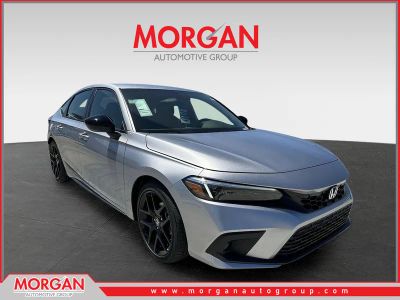 2024 Honda Civic Sport in Silver Metallic — front three-quarter view