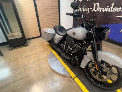 2025 Harley-Davidson FLHRXS - Road King Special in Billiard Gray — front three-quarter view