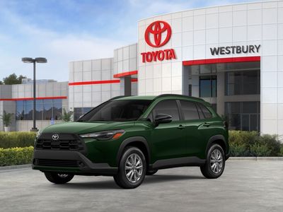 2026 Toyota Corolla Cross LE in Cypress — front three-quarter view