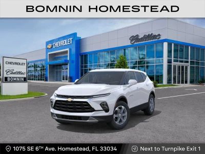 2026 Chevrolet Blazer 2LT in Summit White — front three-quarter view