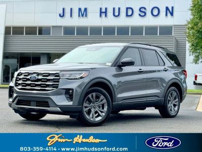 2026 Ford Explorer Active in Gray Metallic — front three-quarter view