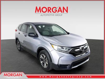 2018 Honda CR-V LX in Lunar Silver Metallic — front three-quarter view