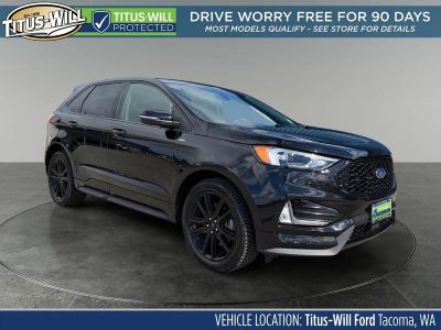 2020 Ford Edge ST Line in Black — front three-quarter view