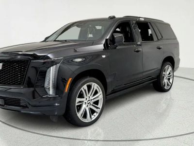 2025 Cadillac Escalade Sport Platinum in Black Raven — front three-quarter view