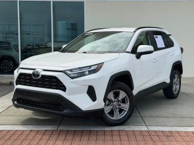 2024 Toyota RAV4 XLE in White — front three-quarter view