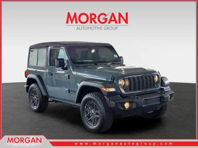 2026 Jeep Wrangler Sport S in Anvil Clearcoat — front three-quarter view