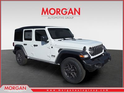 2026 Jeep Wrangler Sport S in White — front three-quarter view