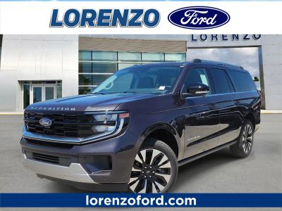 2026 Ford Expedition Max Platinum in Dark Matter Gray Metallic — front three-quarter view