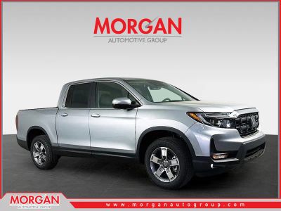 2026 Honda Ridgeline RTL in Solar Silver Metallic — front three-quarter view