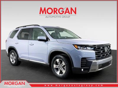 2026 Honda Pilot EX-L in Sonic Gray Pearl — front three-quarter view