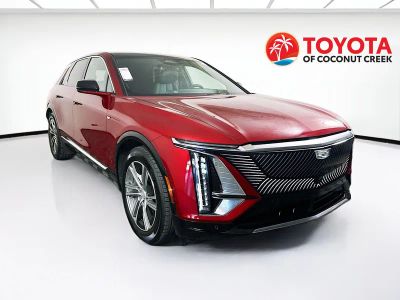 2024 Cadillac LYRIQ Luxury in Radiant Red Tintcoat — front three-quarter view