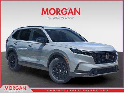 2026 Honda CR-V Hybrid Sport-L in Urban Gray Pearl — front three-quarter view